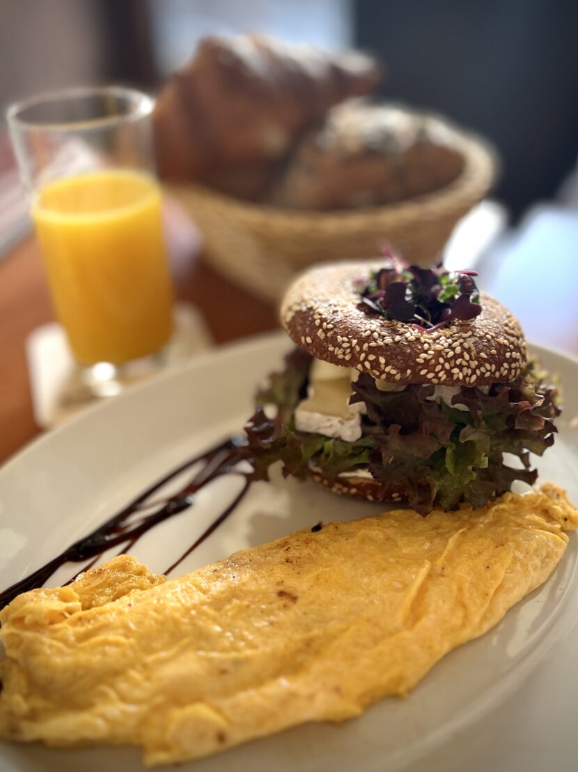 Bagel von der Wochenkarte